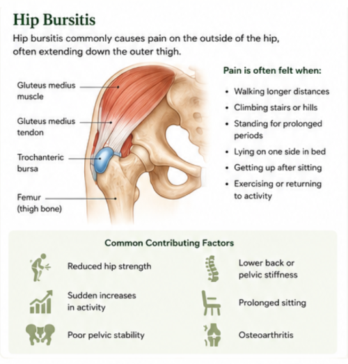 Hip bursitis, description and causes